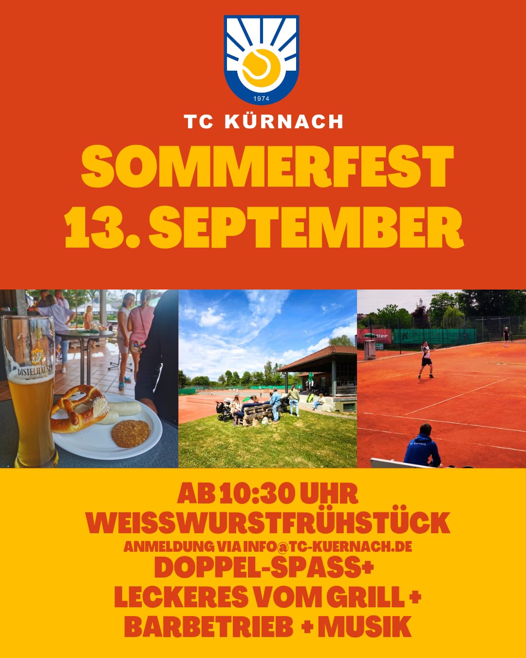 🎾 Sommerfest am 13. September 2025 🎉