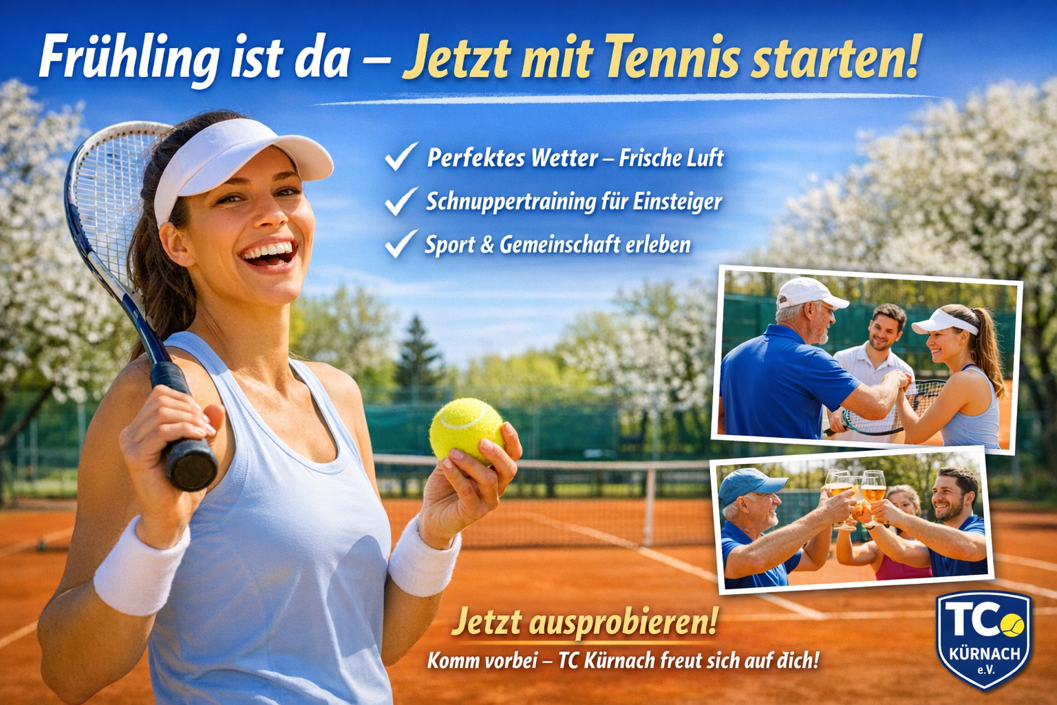 Der Frühling ist da – der perfekte Zeitpunkt, mit Tennis zu starten!